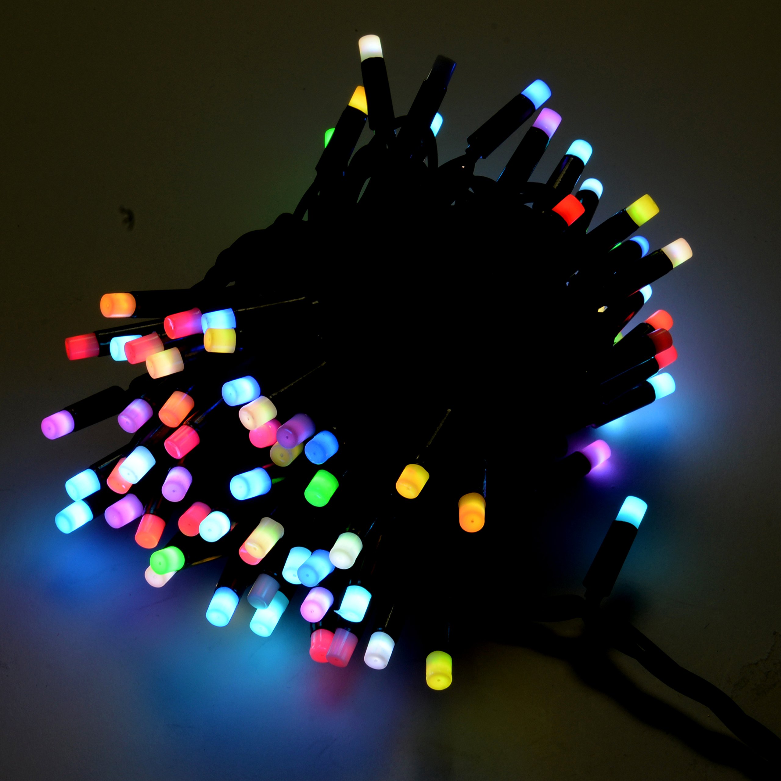 WeRChristmas 100 Colour Changing Rainbow LED Lights Connectable Rubber Cable Starter Pack, Multi-colour - Image 2