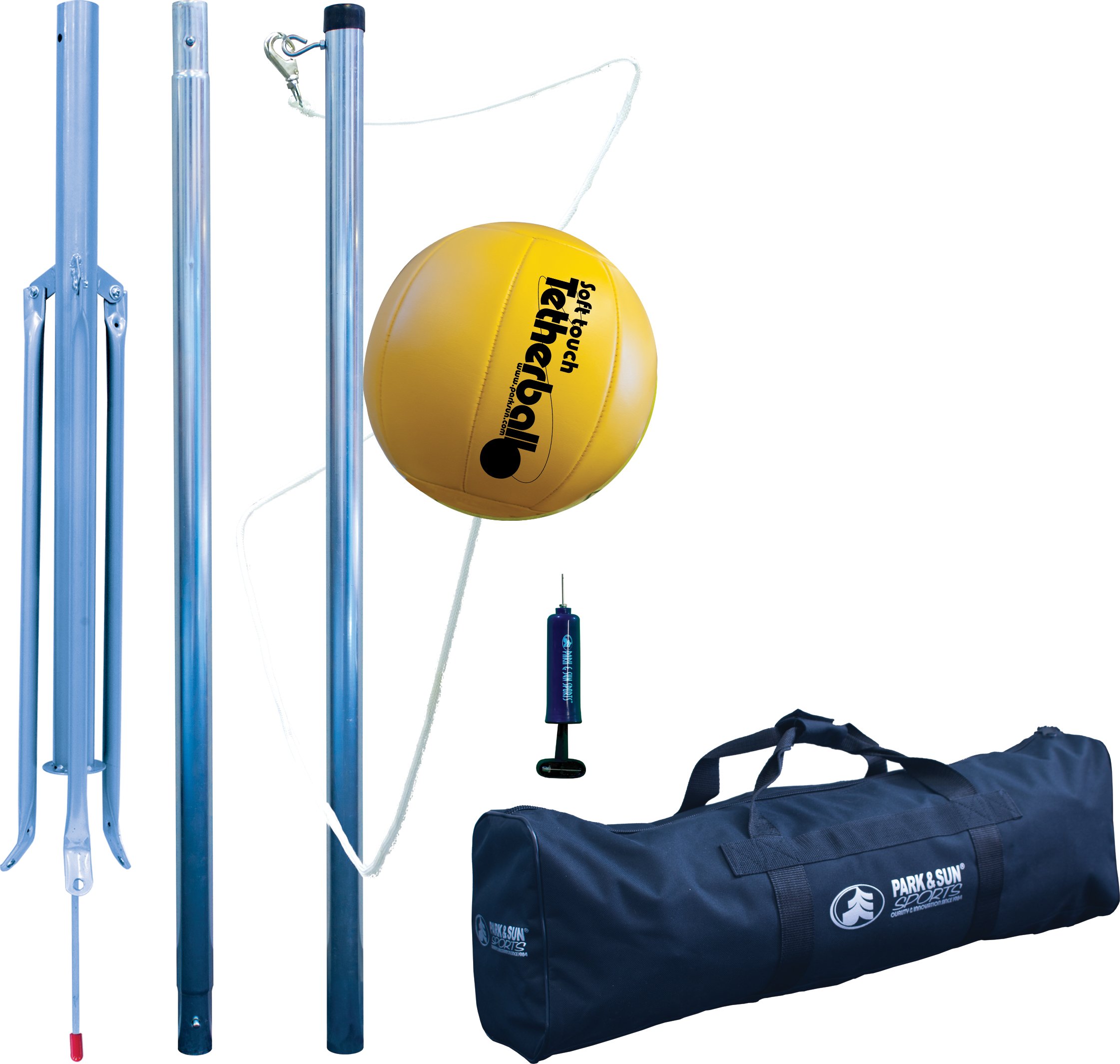 Park & Sun Sports Portable Outdoor Tetherball Set with Carrying Bag and