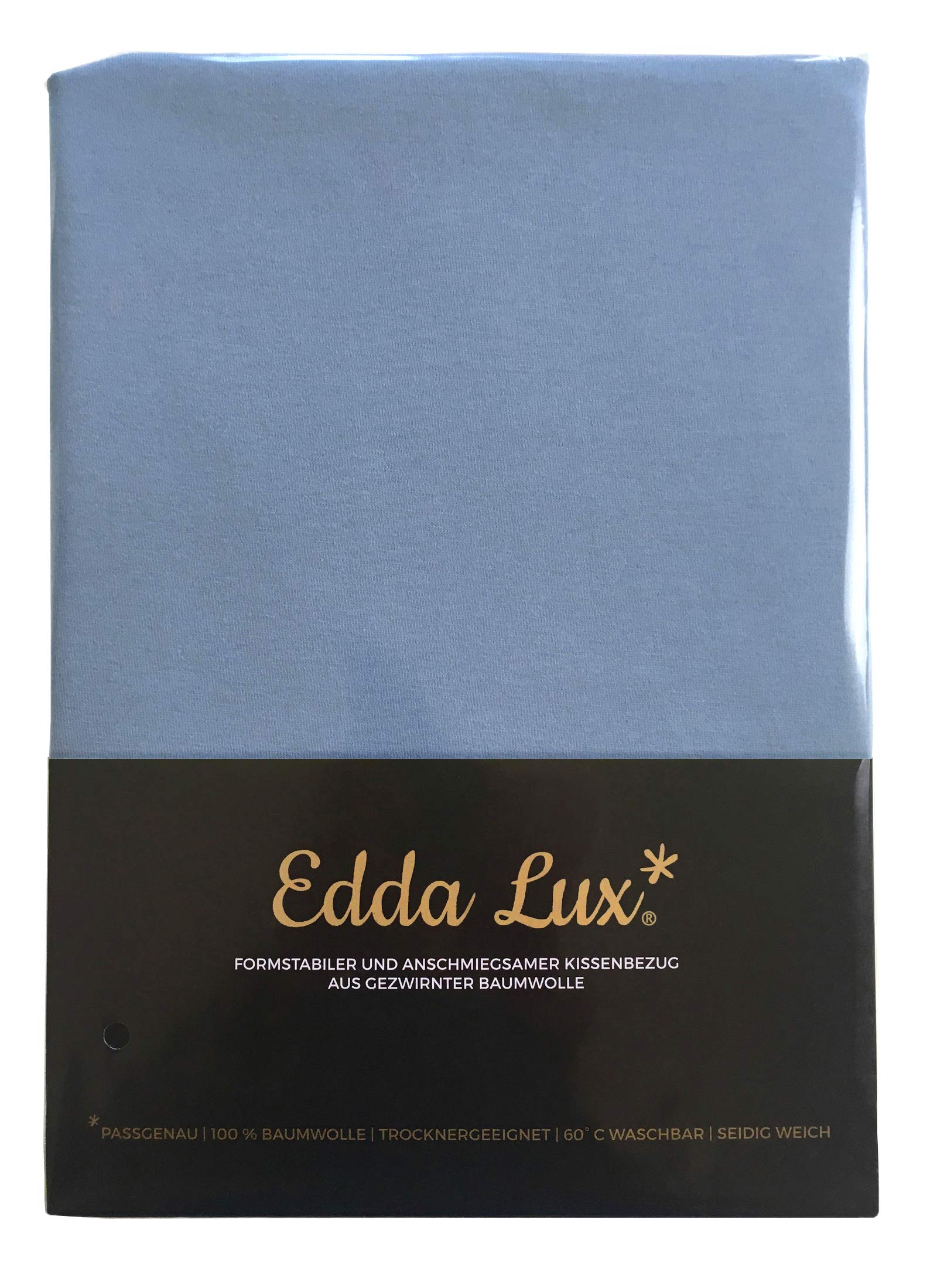Housse Oreiller Edda Lux Pour ACAMAR 55x47 Cm - 100% Coton Jersey - Cappuccino