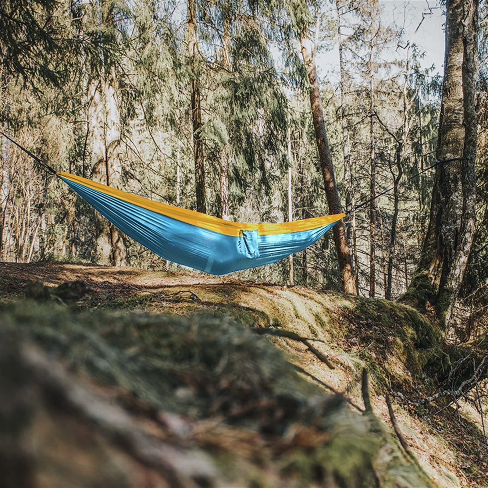 Altalene Amaca da paracadute da campeggio portatile da 300 * 200 cm, strumenti di sopravvivenza all'aperto, mobili da giardino, doppia amaca for il viaggio for il tempo libero Arrampicate e altalene (
