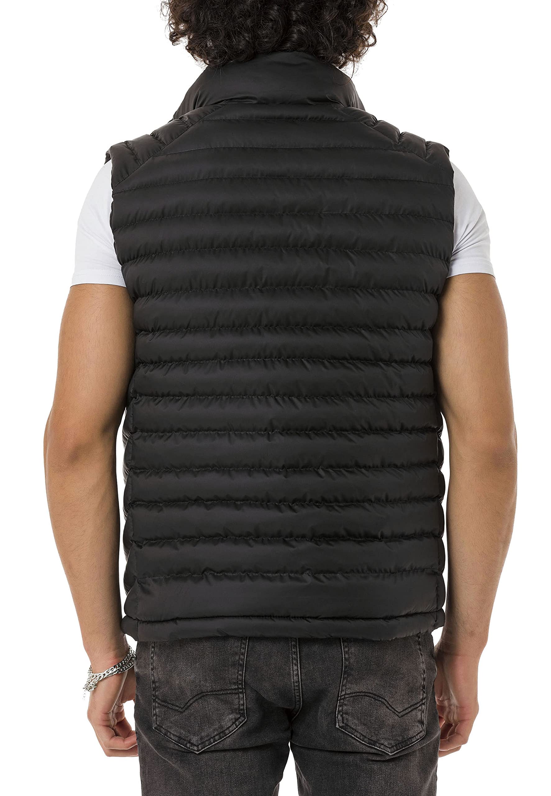 Red Bridge - Gilet da uomo con colletto alto, con stampa a collar