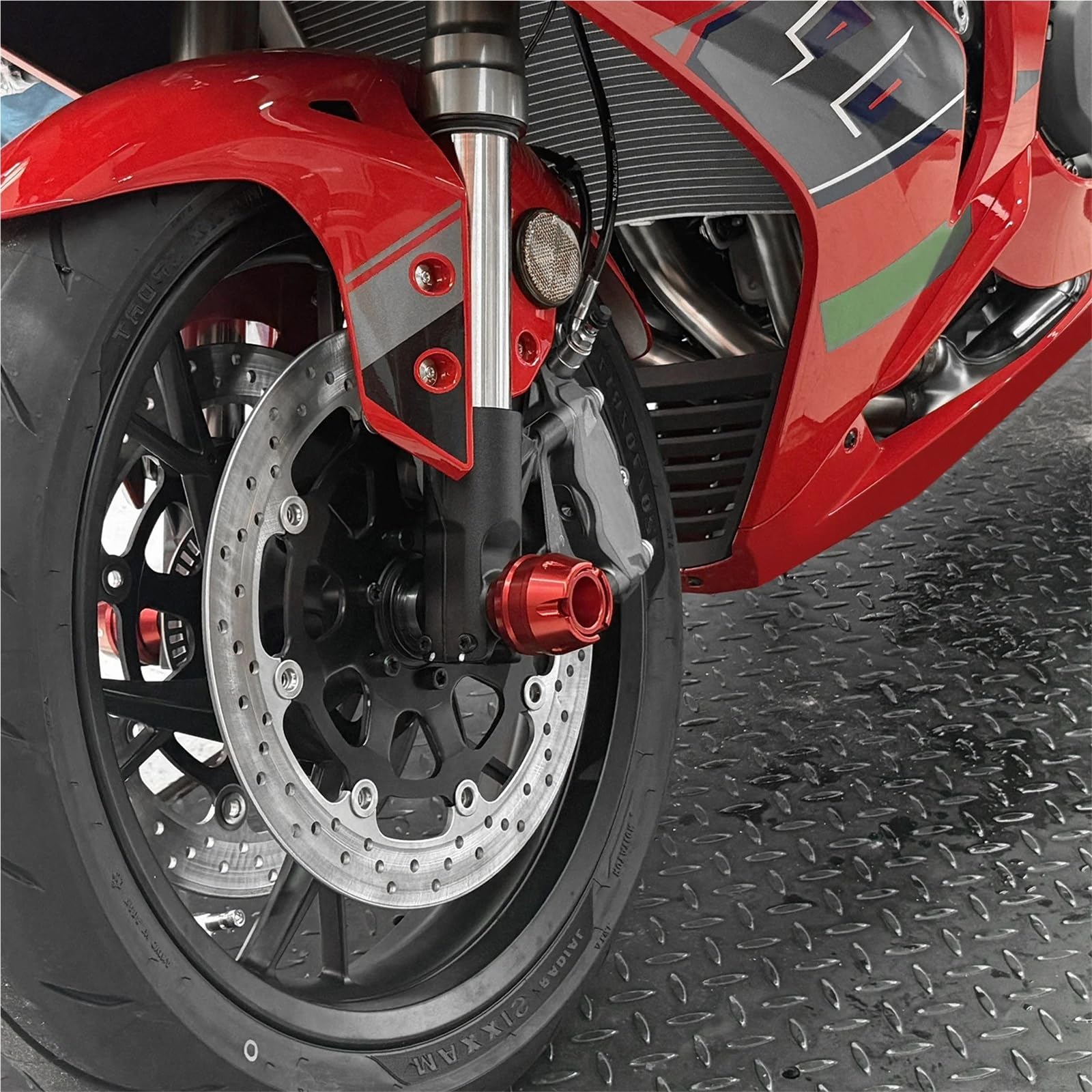 Pasuje do Mt03 Mt25 2015-2025 suwak motocyklowy Crash Falling Protector | Motocykl przedni i tylny suwak koła Crash Falling Protector MT03 MT25 2025 oś koła Crash Pad(Front Black)