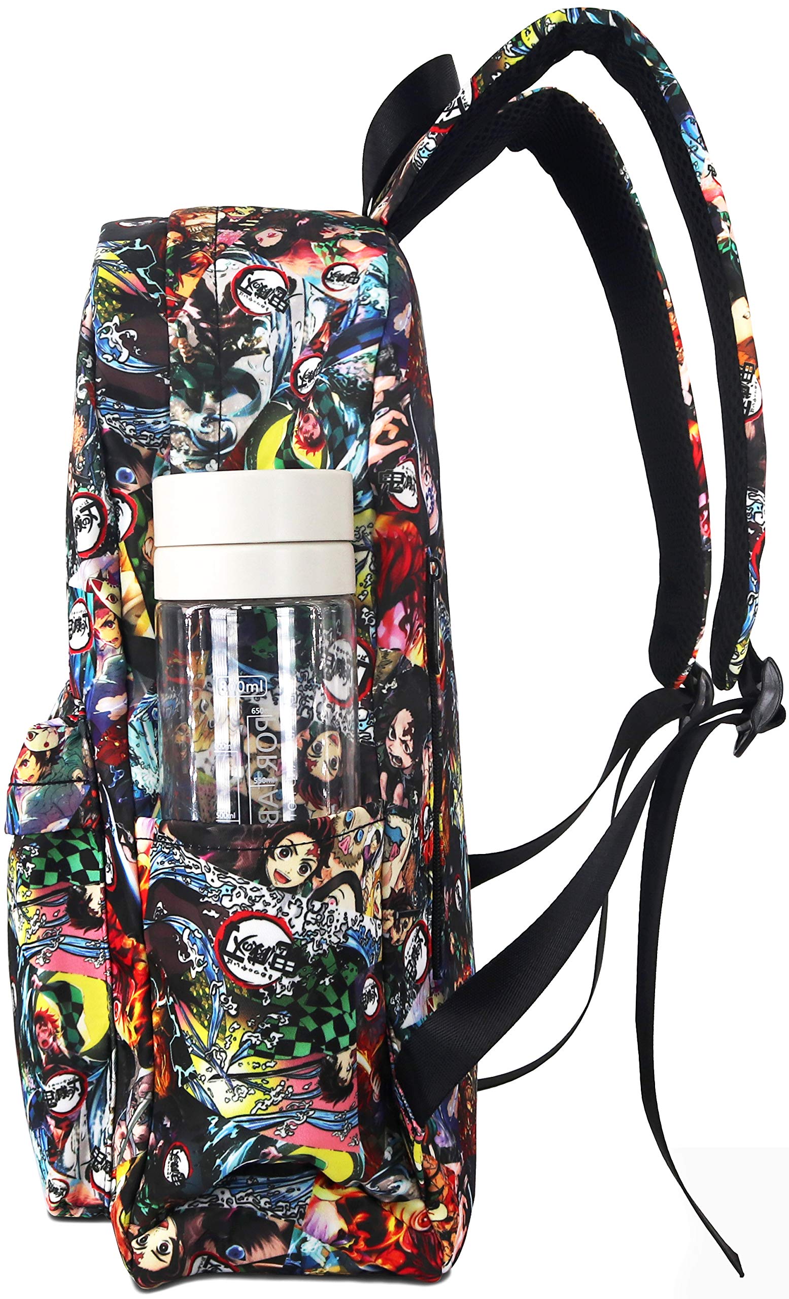 Roffatide Demon Slayer Danganronpa Mochila Anime Mochila con Estampado Completo Mochila para Portátil Mochilas Cosplay