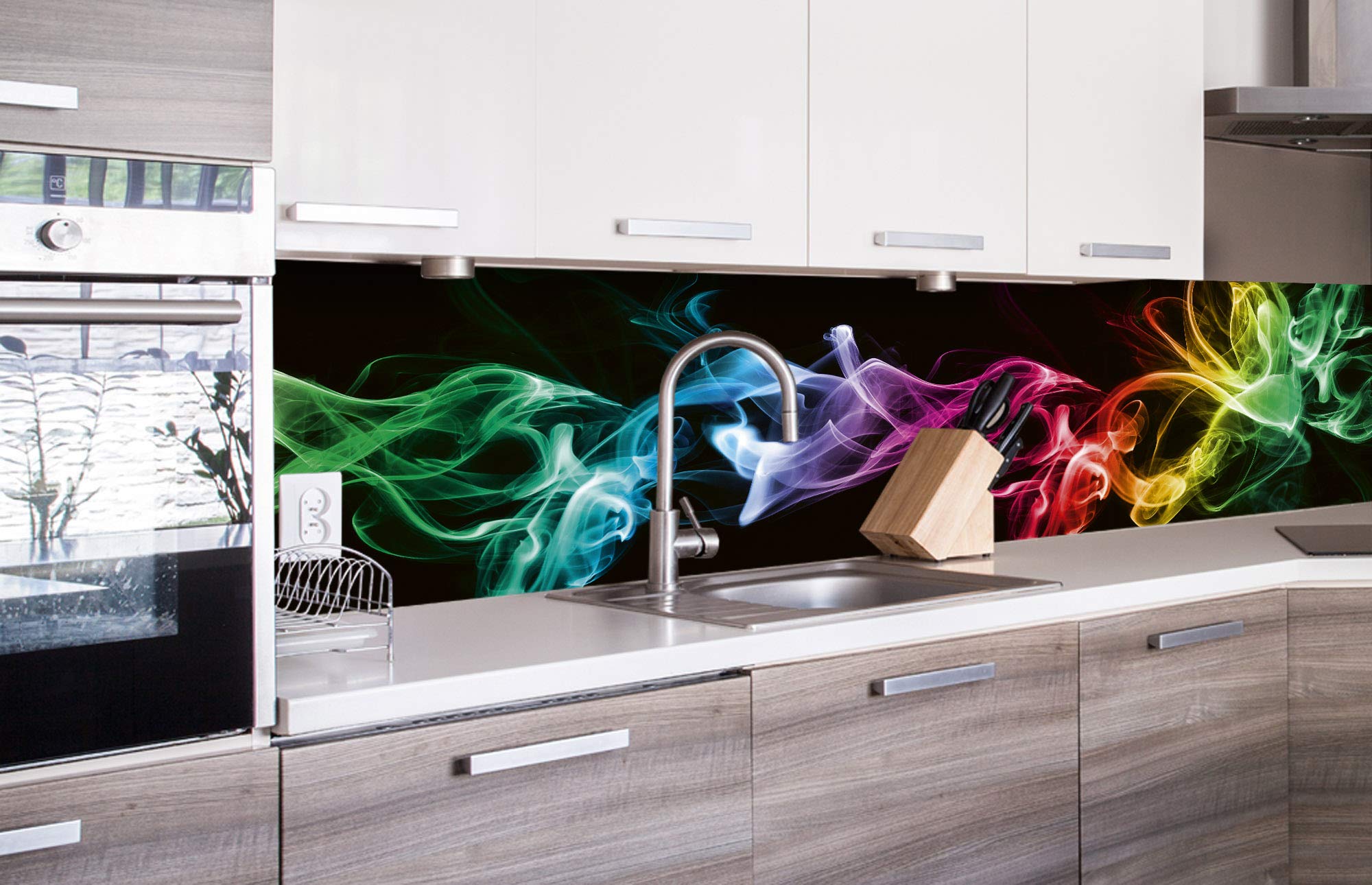 DIMEX Sticker Credenza Cucina 180x60 Cm – Motivo Spiaggia Paradisiaca, Autoadesivo E Lavabile, Facile Da Applicare Su Piastrelle, Vetro O Legno