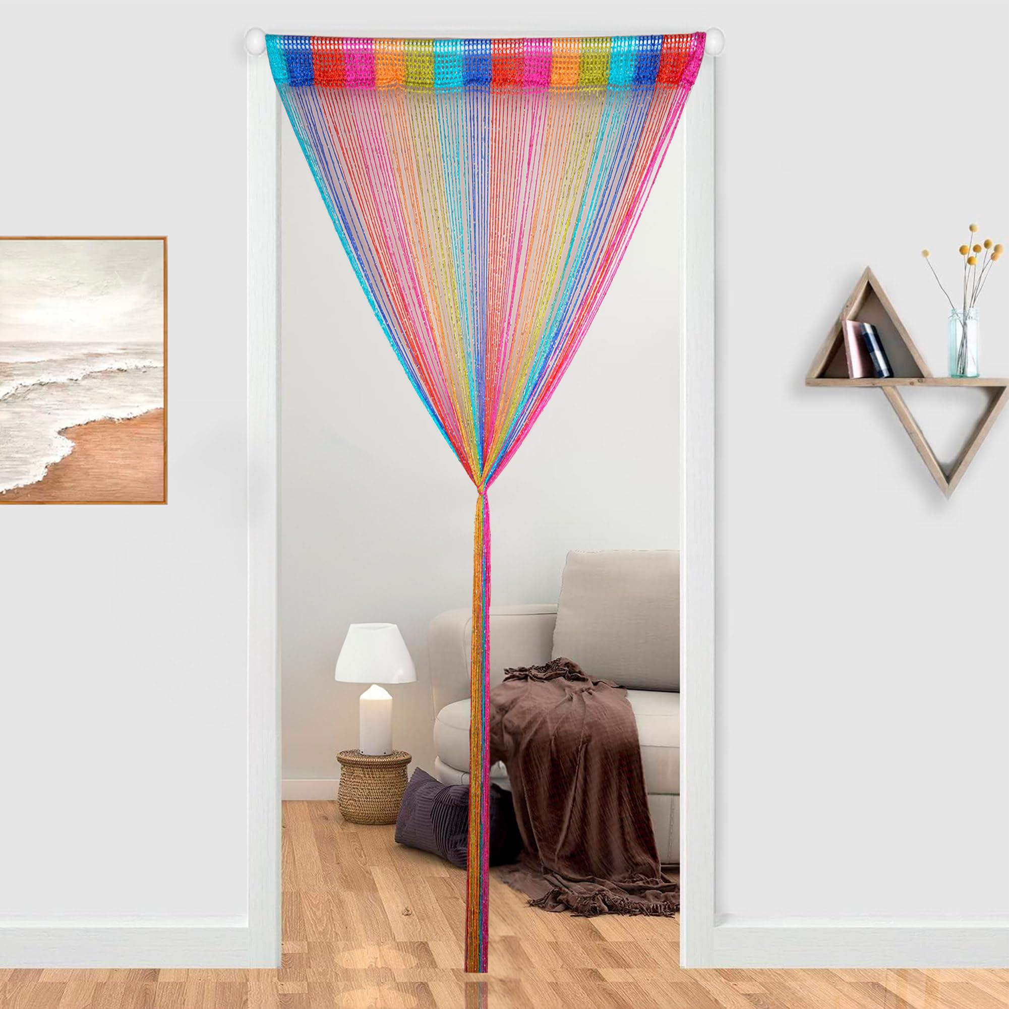 Pack 39 x 79 Inch Beaded Curtain String Door Curtains, Hippie Room Decor  Beaded Curtains for Doorway, Closet Curtains, Room Divider Privacy Decor, 