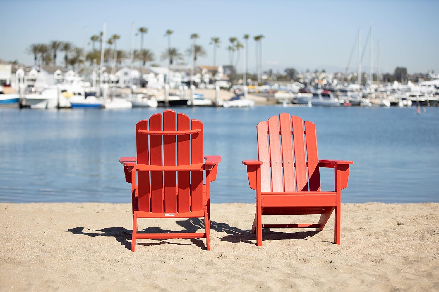 LuXeo LUX-1519-RED2 Marina Adirondack Chair, 2-Pack, Red : Everything Else