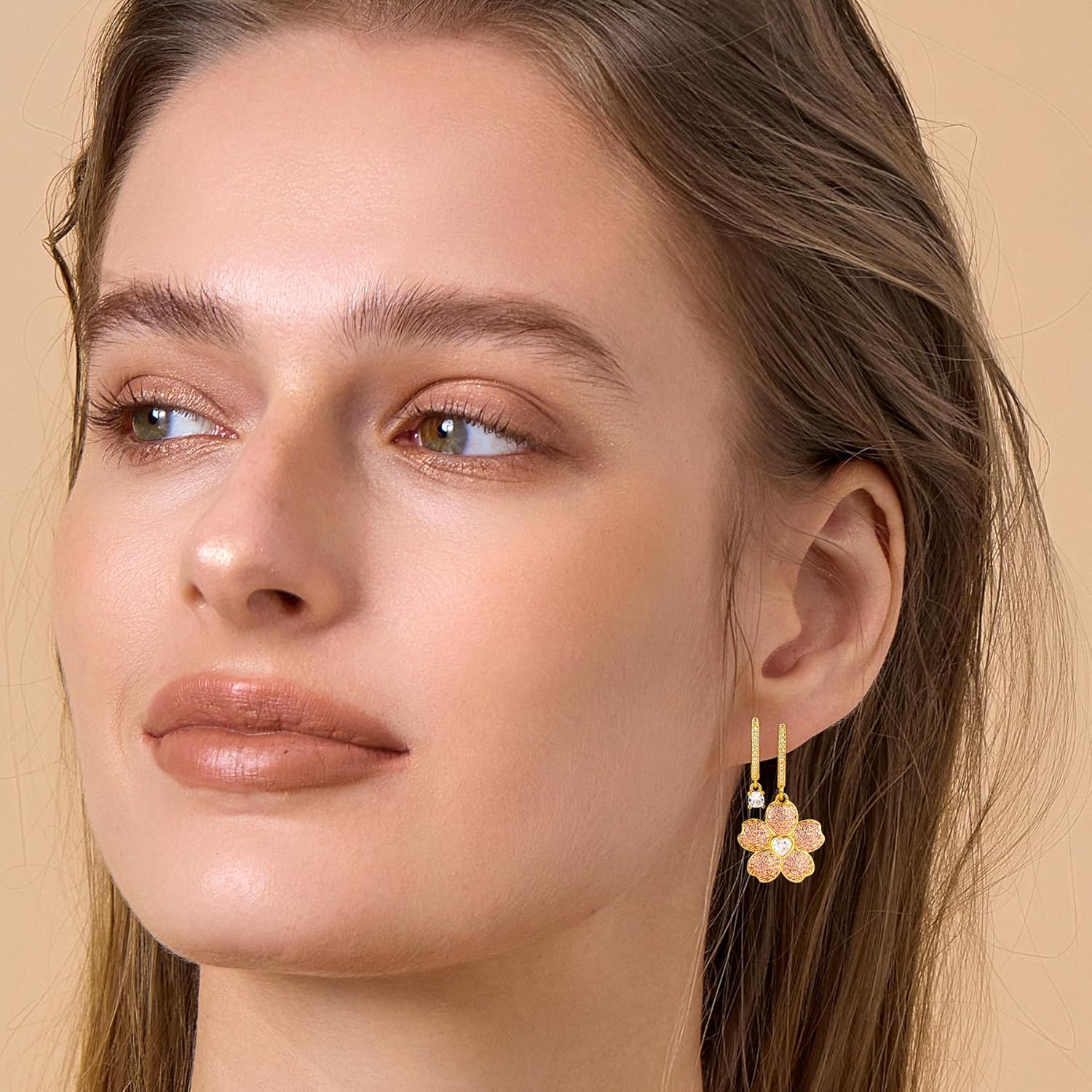 Gold Hoop Dangle Stud Earrings for Women Dainty Western Jewelry Accessories Gifts Statement Elegant Unique Clover Evil Eye Snowman Snowflake Anchor Starfish Seashell North Star Earring - Image 5