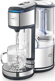 Breville BRITA HotCup Hot Water Dispenser | Integrated Water Filter | 1.8L with 3kW Fast Boil & Variable Dispense | Energy-efficient use | Stainless Steel [VKJ367]