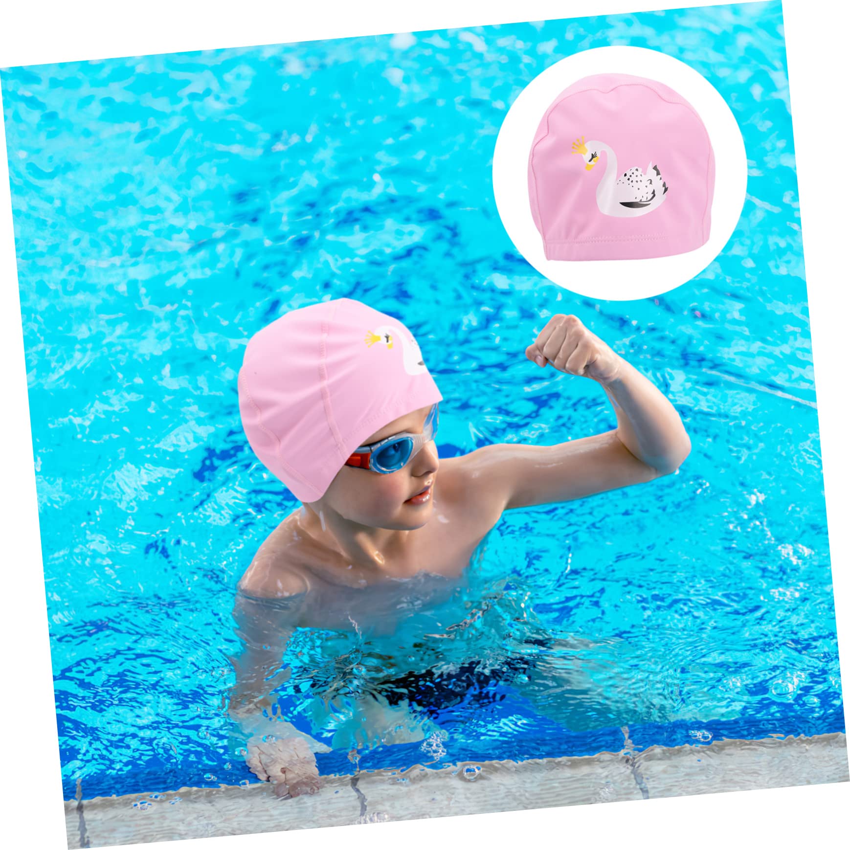 BESPORTBLE Bonnet De Bain pour Enfants Bonnet Imperméable en PVC Hommes Et Femmes