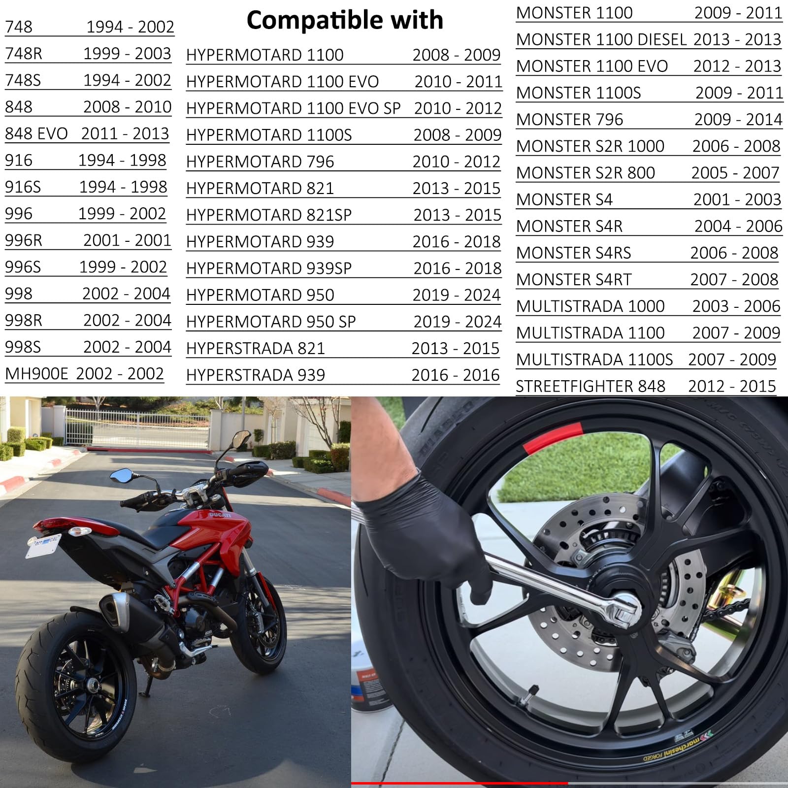 Douille pour ecrou ducati roue arriere - 46 mm / 41 mm - Convient pour 848 748 916 996 998 Multistrada 1000 1100 Monster S2R S4R S4RS 796 1100 Hypermotard 796 821 939 1100 0 Streetfight. ter 848