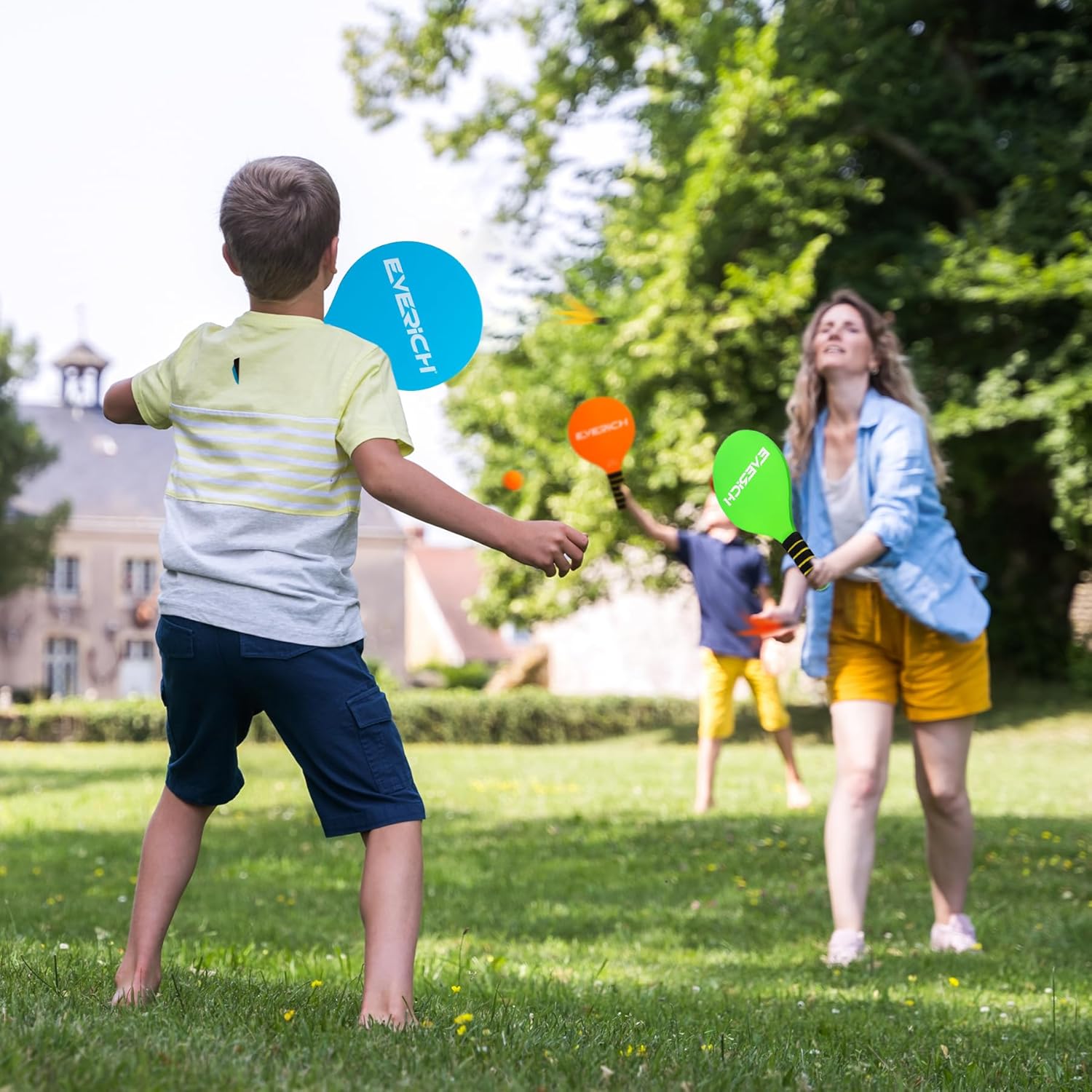 Paddle Ball Set – Indoor & Outdoor Racket Game for Kids, Teens, and Adults, Badminton & Camping Games Essentials, Fun for Beach, Yard, and Lawn Play All Year Round