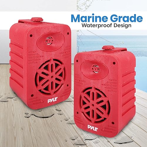 Vista 85 de Pyle USA - Pares de altavoces para interiores y exteriores, 500 W, doble impermeable, 5.25 pulgadas, sistema de altavoces de rango completo de 2