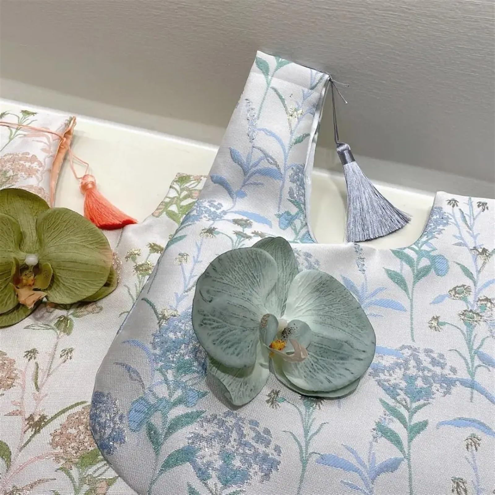 Dziane torebki Torba na nadgarstek, torebka z frędzlami drobne przedmioty Akcesoria do qipao imprezę, wesele, podróże(Lue)