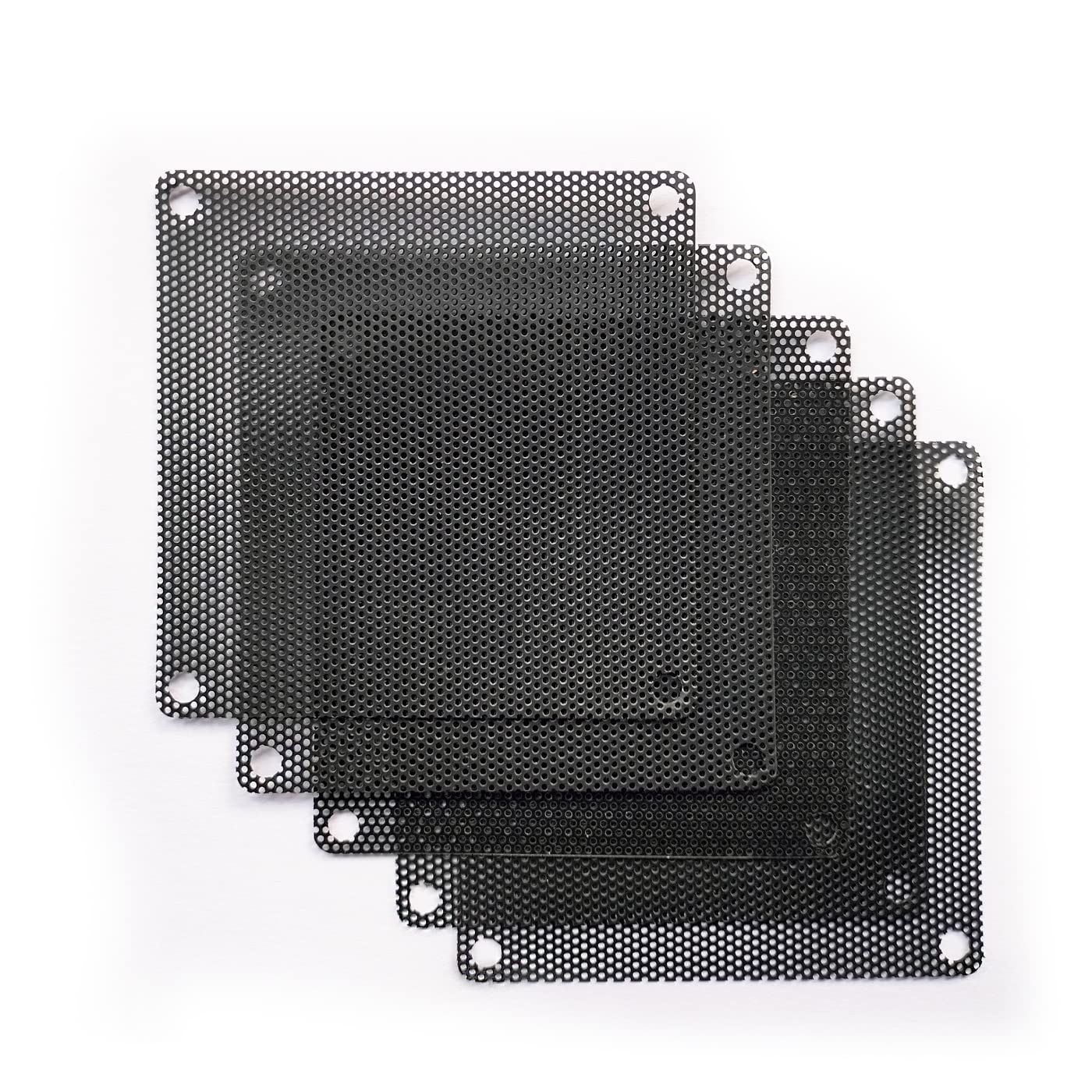 80mm 8cm PVC PC Cooler Fan Dust Filter Case Cover Computer Mesh Black (80mm, 5 Pc Pack)-image-8