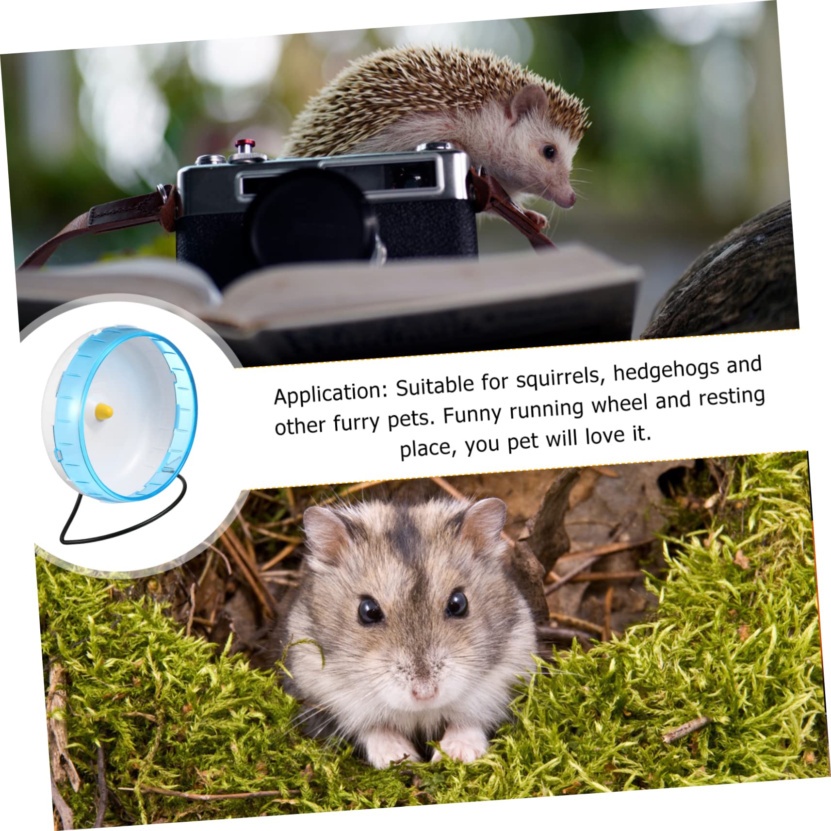 ibasenice pour Hamster Roue De Course Animal De Compagnie Bébé Mini Hamster Écureuil Roue Jogging Toupie De Course pour De e pour Toupie De