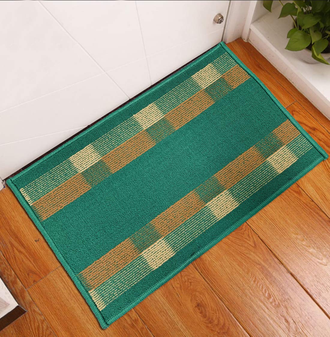 Status Contract Anti Slip Floor Mat (Green, Nylon, 18 x 28 inch)