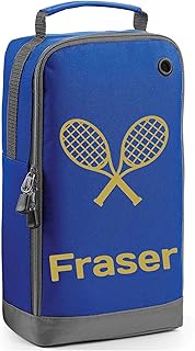 Personalised Tennis Trainer Bag Shoe Bag Tennis Player Gift Shoe Sports Bag Personalised with Name Tennis Design Sports Personalised Tennis Trainer Bag Personalised Tennis Trainer Bag Blue