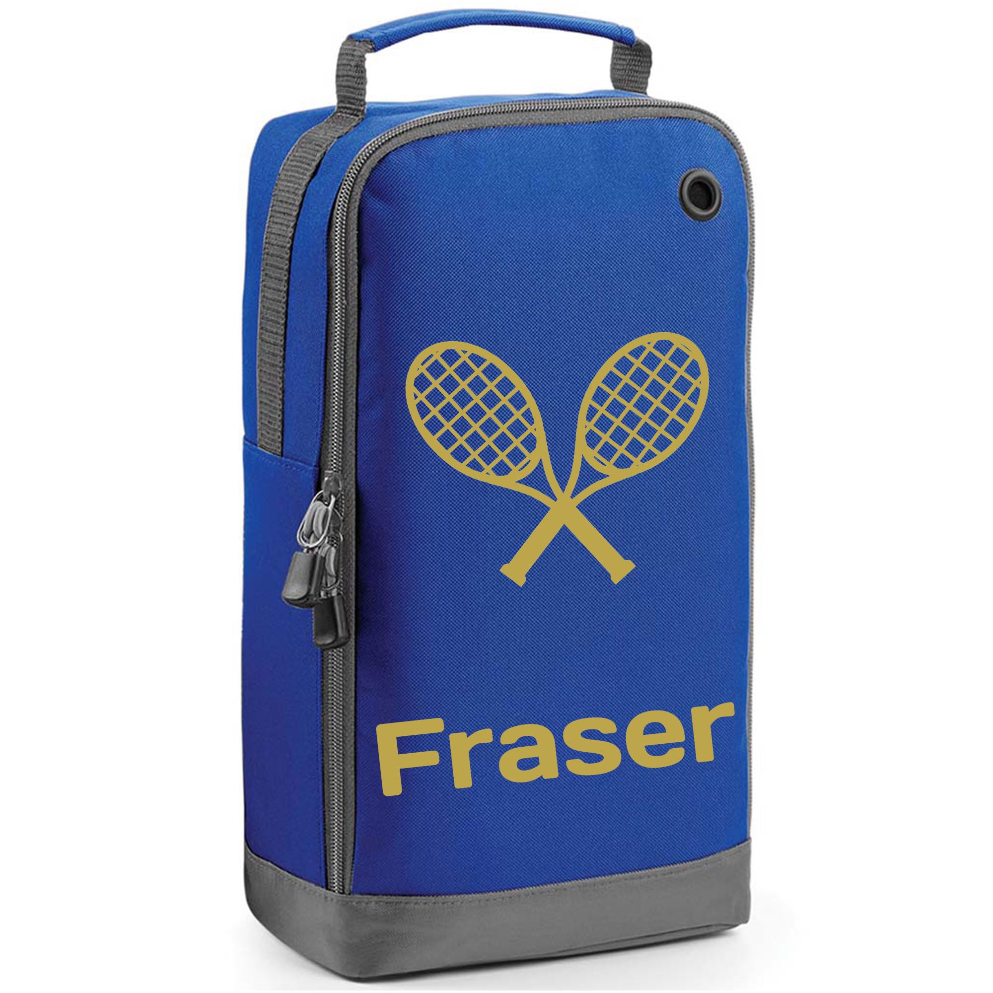Always Looking Good Personalised Tennis Trainer Bag Blue - Tennis Shoe Bag - Polyester - Zipper Closure - Royal Blue