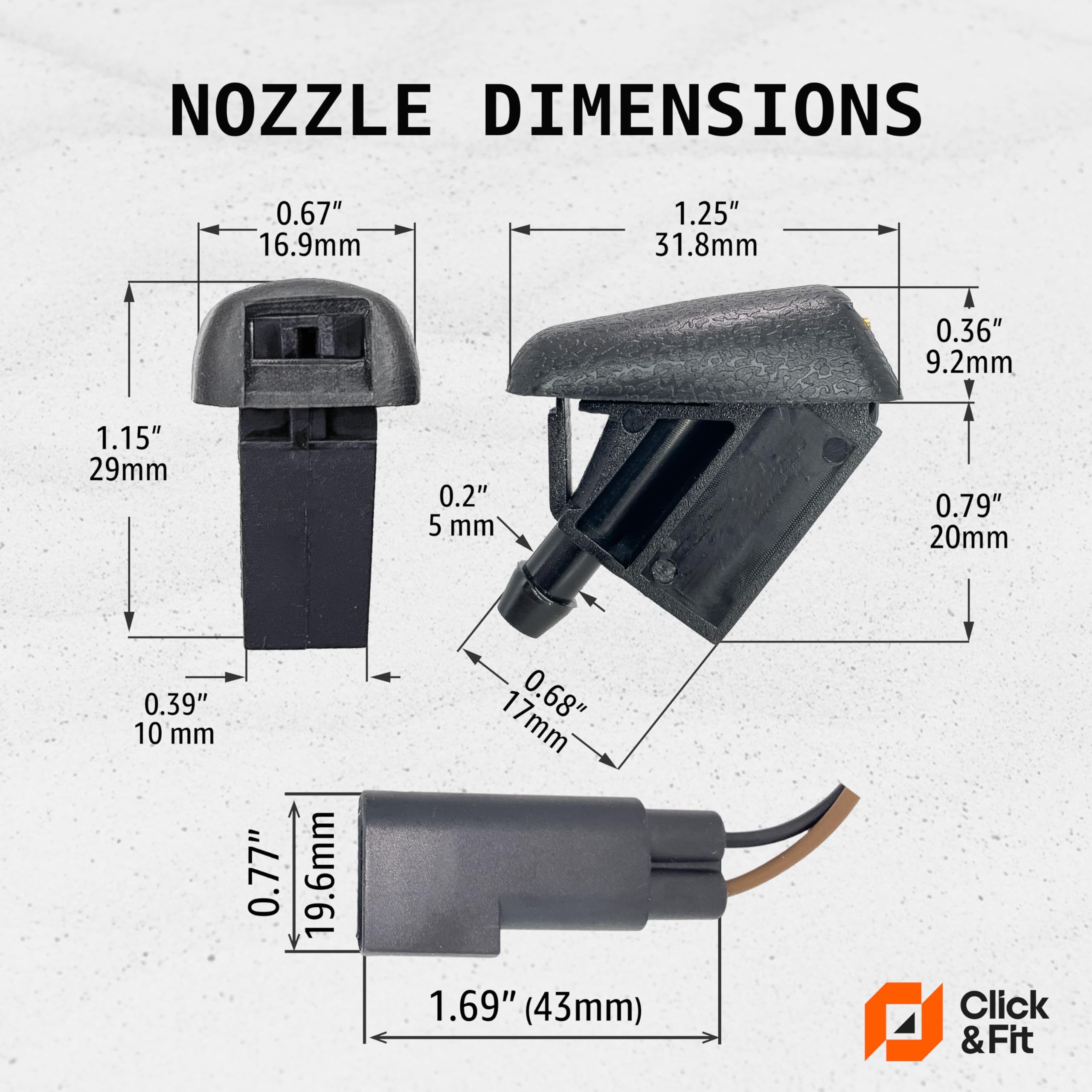 LARBLL Beheizte Scheibenwaschdüse - Für Ford Mondeo, Focus, Fiesta (XS4117666A)