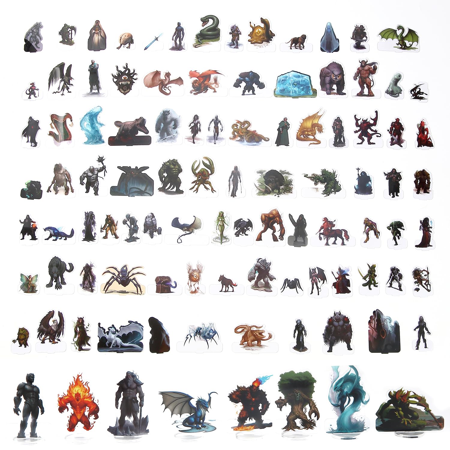 DND Miniatures Bulk Tribal Theme Dungeons and Dragons Starter Set 2D Figurines D&D 5E Terrain Minis Kit Pathfinder Map Flat Figures TTRPG Adventures Accessories Tabletop RPG Supplies DM Players Gifts