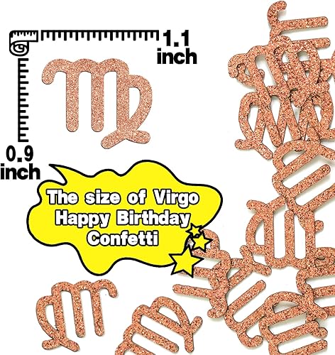 Miniatura 2 de Confeti de cumpleaños de Virgo, dispersión de papel de energía Big Virgo, 12 constelaciones de agosto de septiembre, confeti de mesa de cumpleaños,