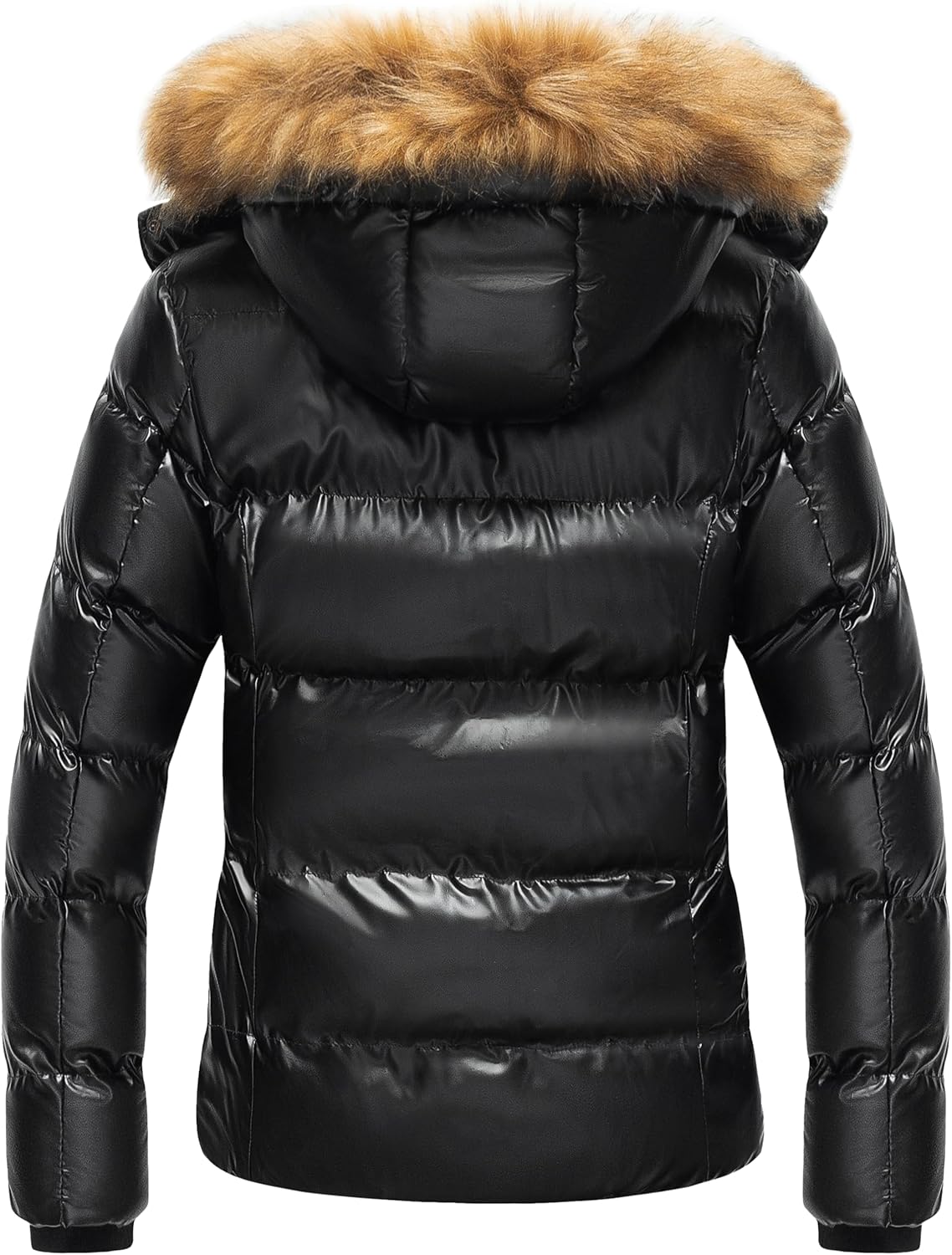 CREATMO US Women's Winter Jacket Warm Thicken Quilted Puffy Jackets Waterproof Snow Coat with Removable Hood - Image 2