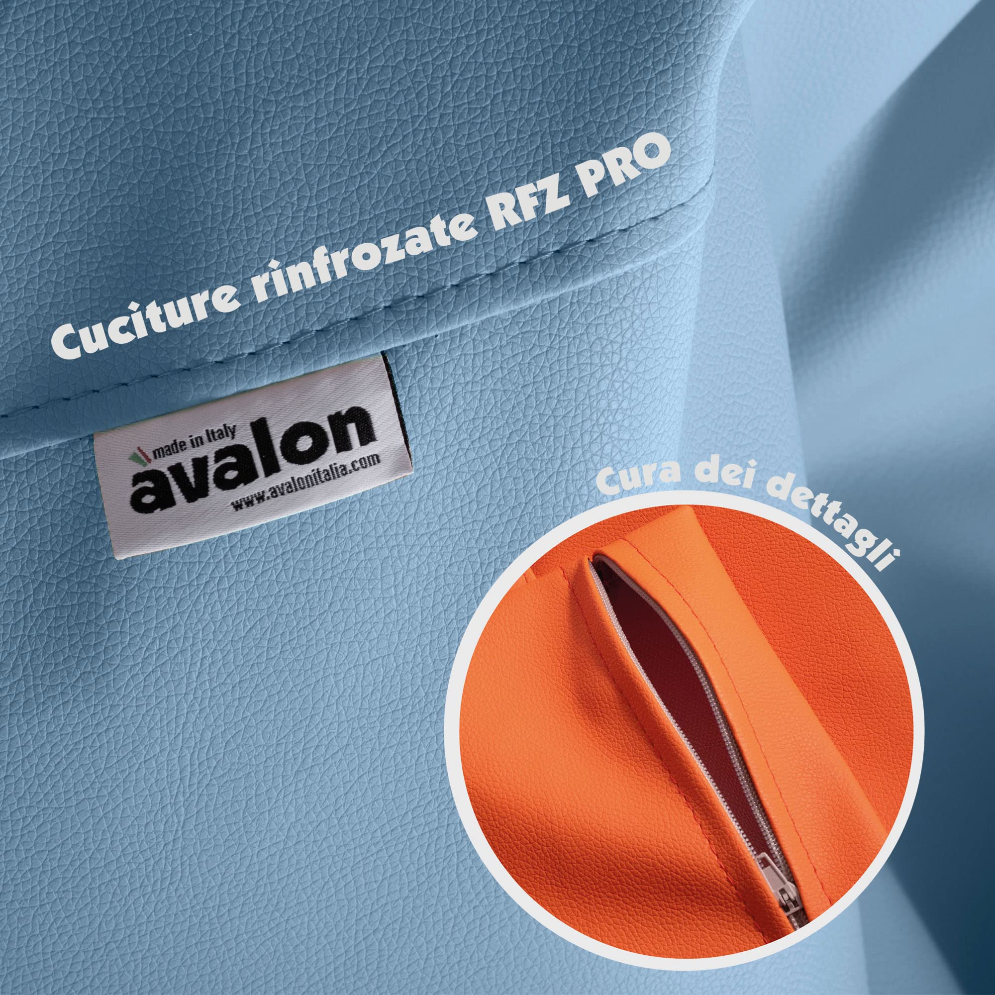 Pouf A Sacco Pera In Similpelle - Poltrona Morbida E Moderna, Imbottitura 200L, Made In Italy Con Pochette OMAGGIO - Foto 13