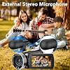 Digital Video Camera 4K 48MP Photo/4K 60fps Video Recorder Beginner Video Camcorder for Vlogging Youtube with 2 Batteries/External Microphone/SD Card/Remote Control