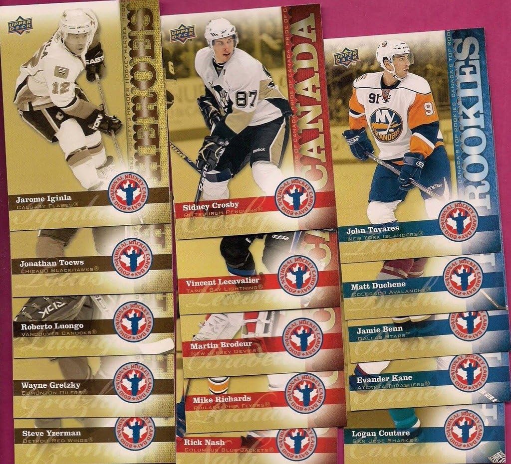2009 / 2010 Upper Deck National Hockey Card Day Complete Mint 15 Card Set Featuring Rookies, Canadian Stars and Heroes.