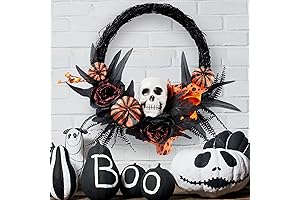 Sggvecsy Black Halloween Wreath