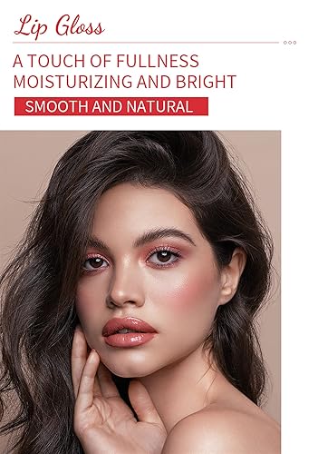 Miniatura 7 de MAEPEOR Juego de 6 brillo de labios brillante, brillo de labios hidratante suave, neutro, nude, nutritivo, brillante, (6 unidades, conjunto B)