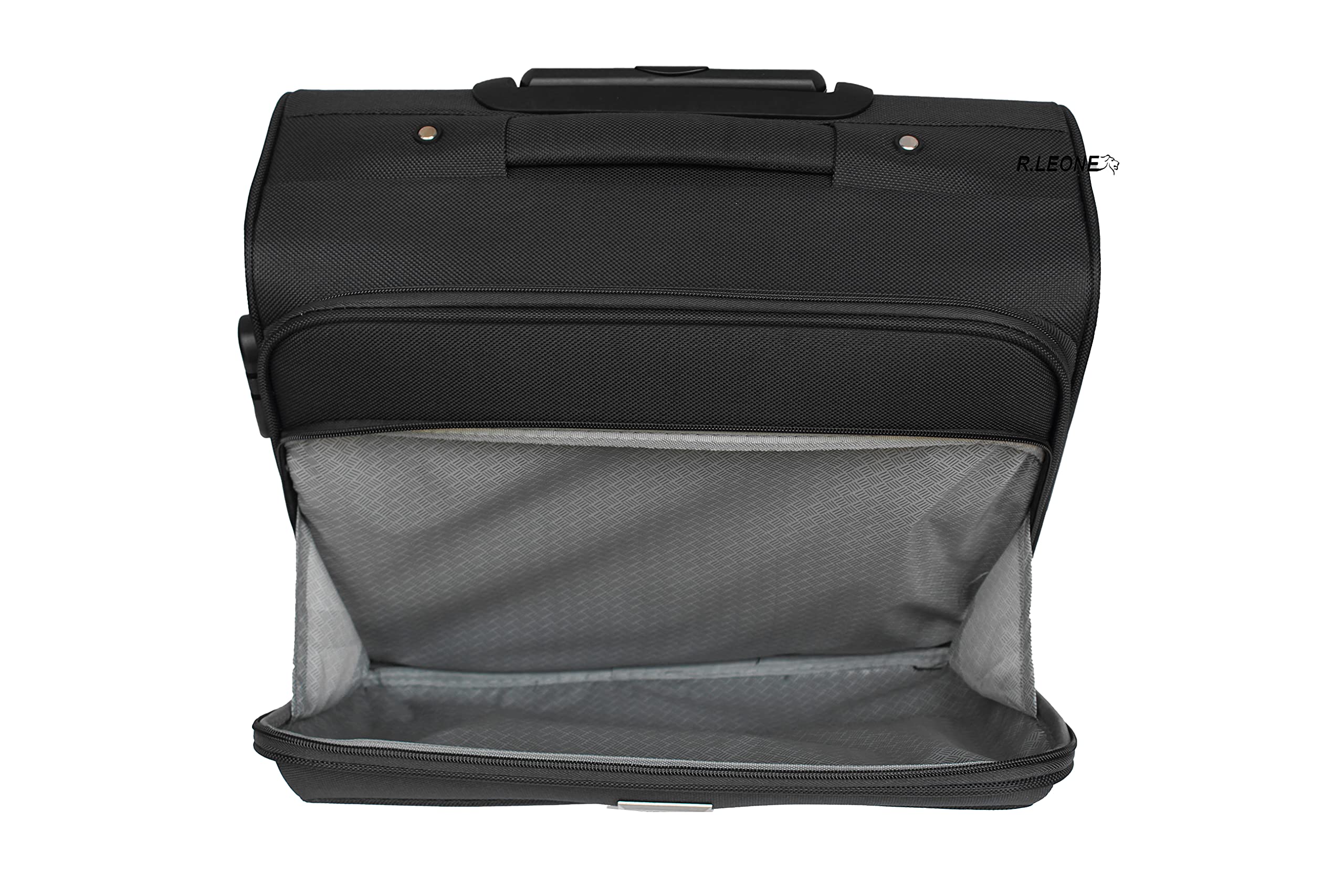 /Lumi Valigia Piccolo Leggero Pilota Business in Poliestere 42x25x35, 30 Litri 2 Ruote, Con Tasca PC, Pilota Bagagli a Mano (Nero)