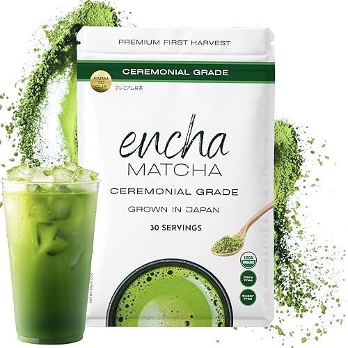 Encha Ceremonial Grade Matcha Powder - Organic First Harvest Japanese
