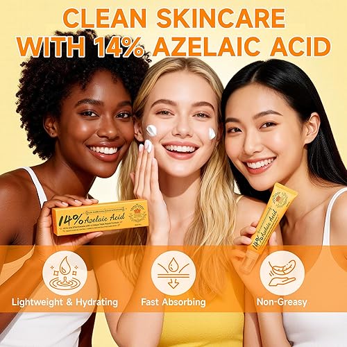 Miniatura 7 de Crema de acné con ácido azelaico 14%  Removedor de manchas oscuras para cara, tratamiento del acné y cuidado de manchas Ácido salicílico y