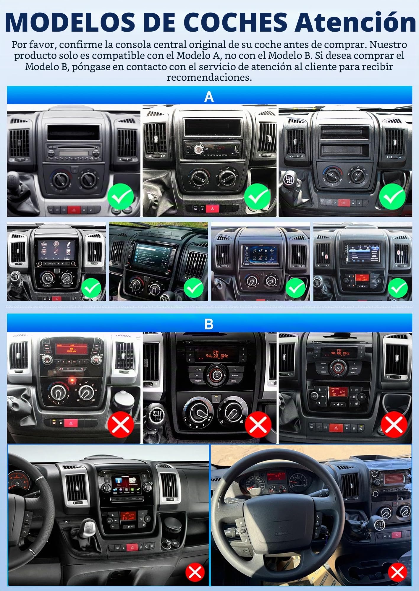 Android15, 6G+128G 8Núcleos GOHHDL Autoradio para FIAT Ducato 3/Peugeot Boxer 2/Citroën Jumper 2 2011-2022 Carplay Android Auto, Pantalla de 9 Pulgadas 2Din con GPS WiFi BT FM/RDS DSP SWC Cámara