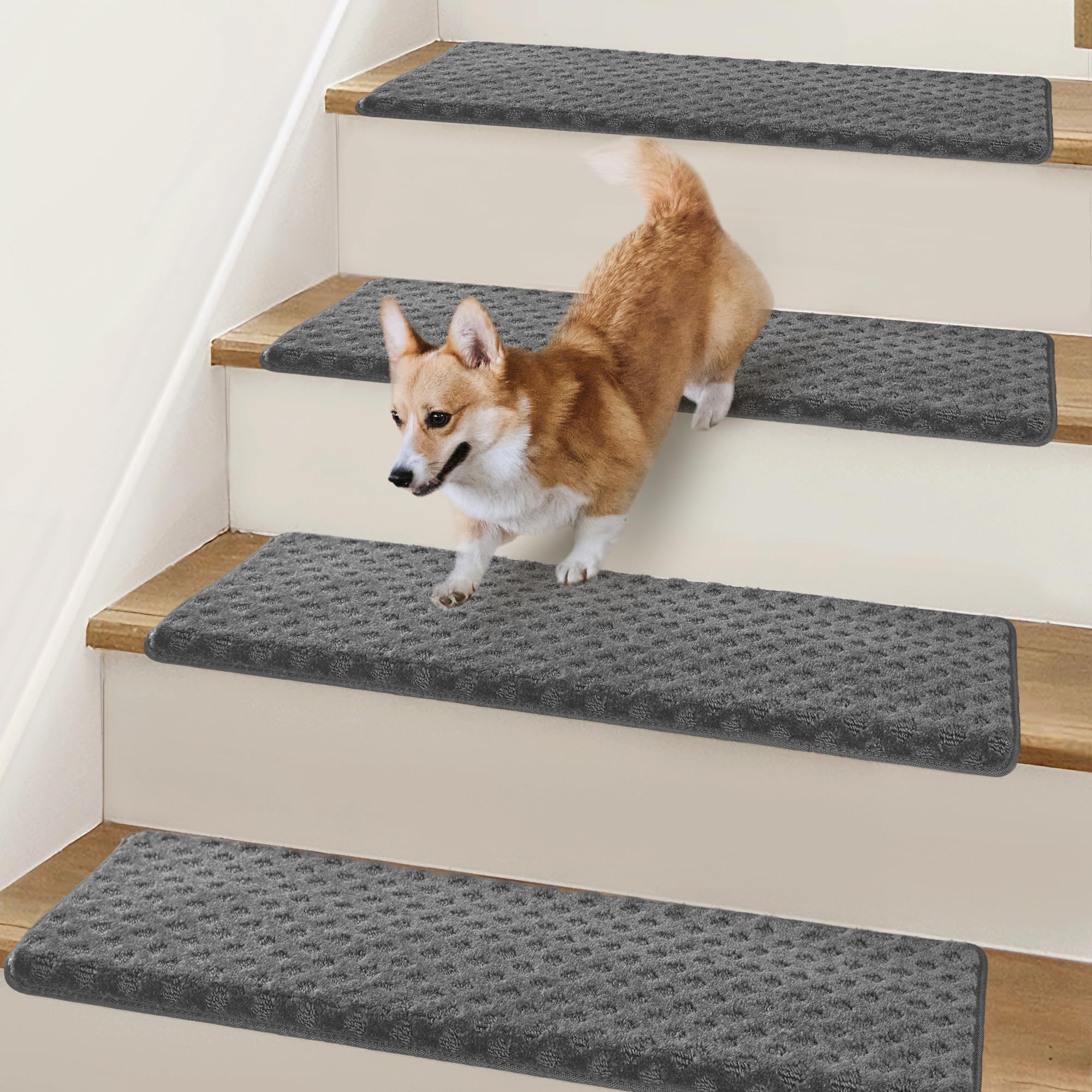 Bullnose Carpet Stair Treads for Wooden Steps Indoor 10" x 40"