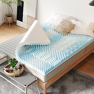 7 Zones Twin Mattress Topper, 3 Inch Cooling Gel Infused Memory Foam, Soft Foam Mattress Topper Twin, Twin Size Bed Topper, CertiPUR-US Certified