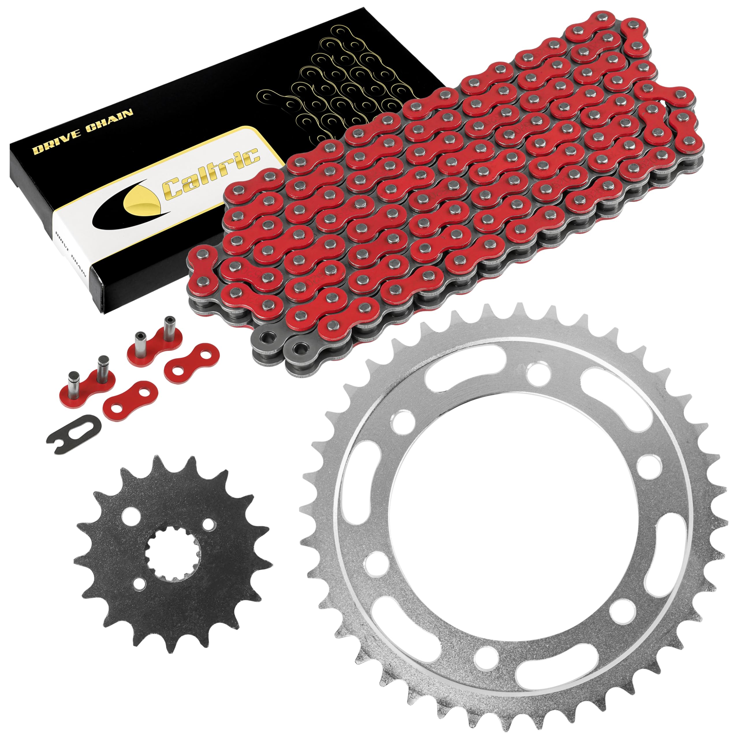 Amazon.com: Caltric Red Drive Chain and Sprocket Kit Compatible