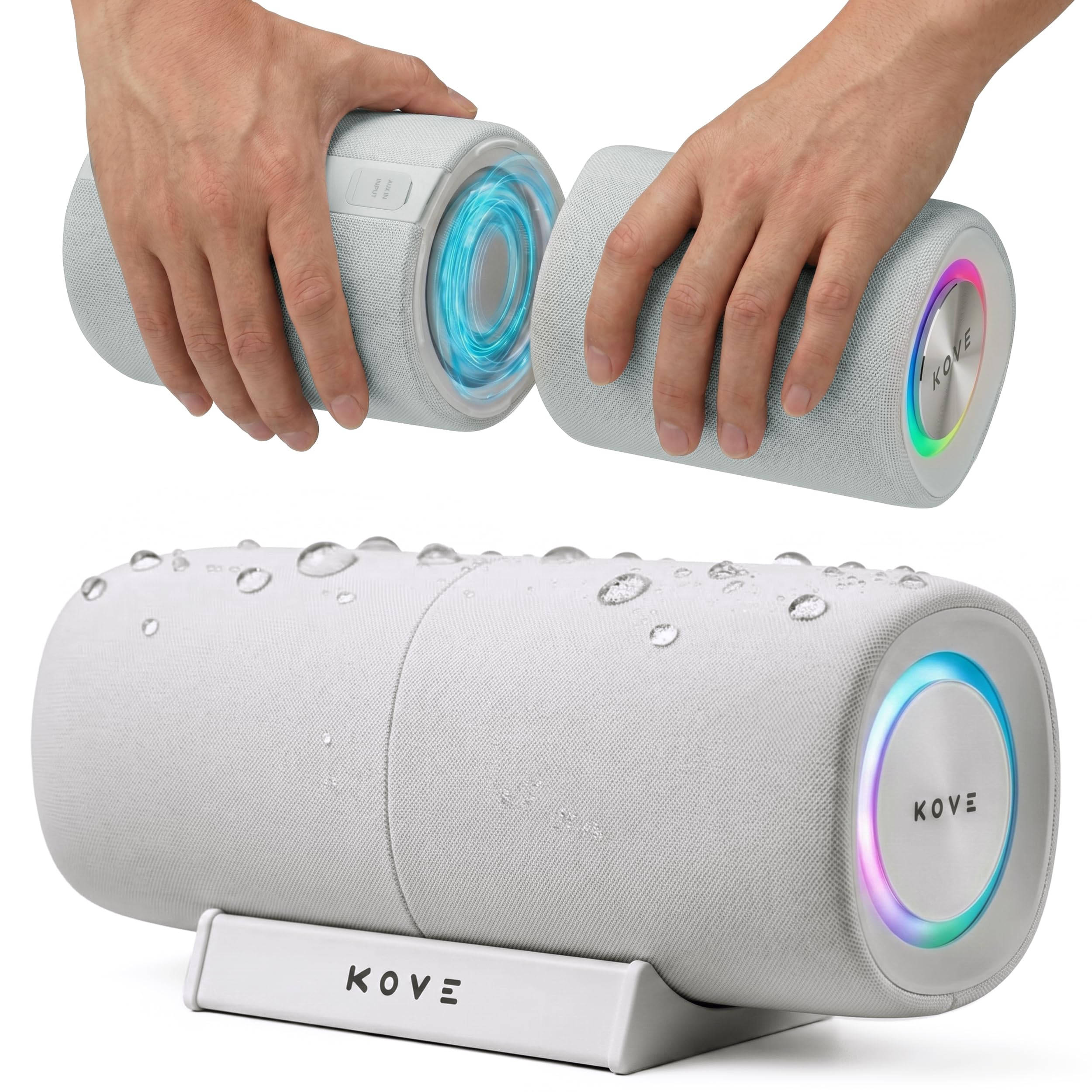 KASITA KOVE Split Bluetooth Speaker System (Concrete)