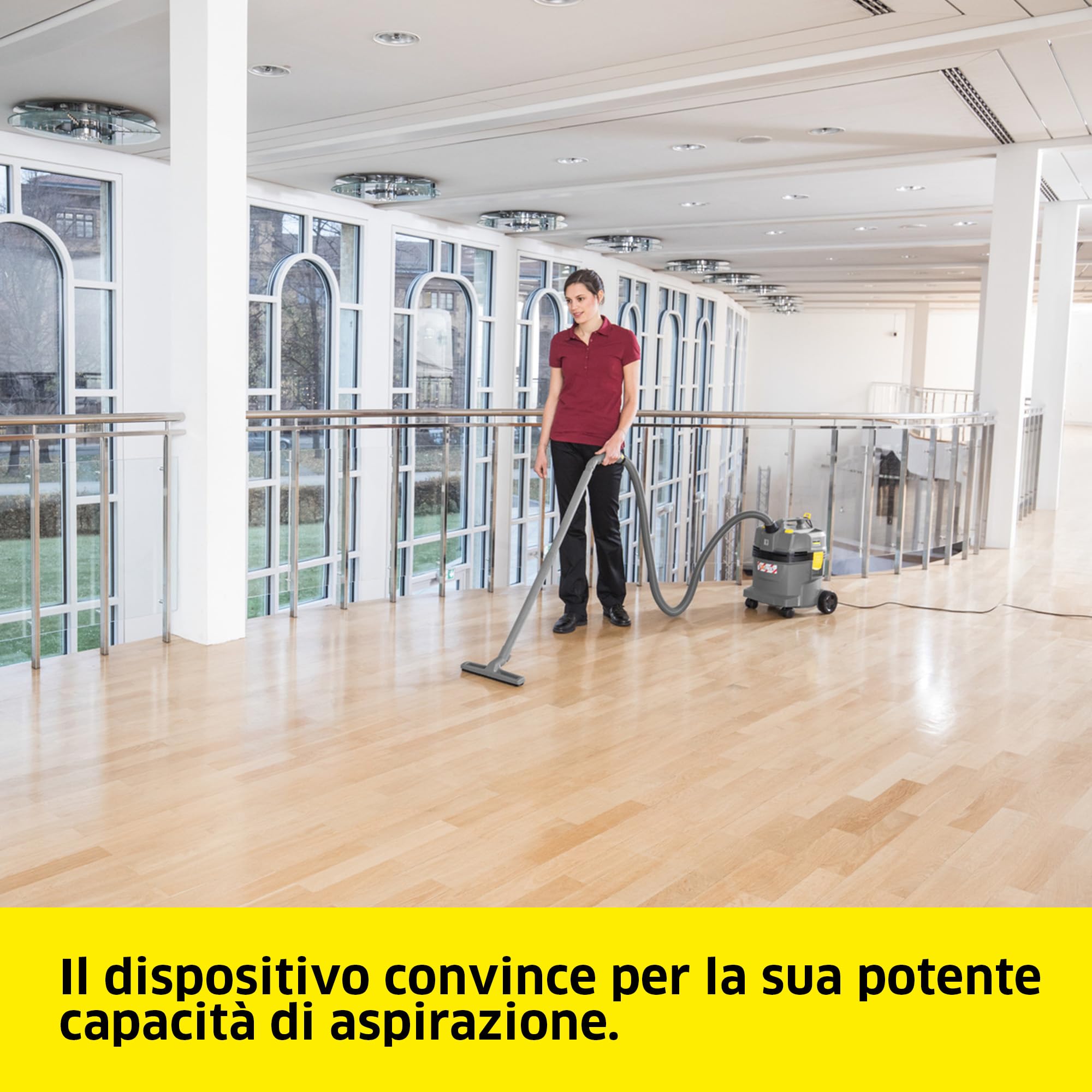 KÄRCHER aspiratore solidi-liquidi NT 22/1 Ap L, max. 1300 W, contenitore : 22 l, tubo di aspirazione: 1,9 m, ugello pavimento bagnato/asciutto (300 mm), bocchetta fessure