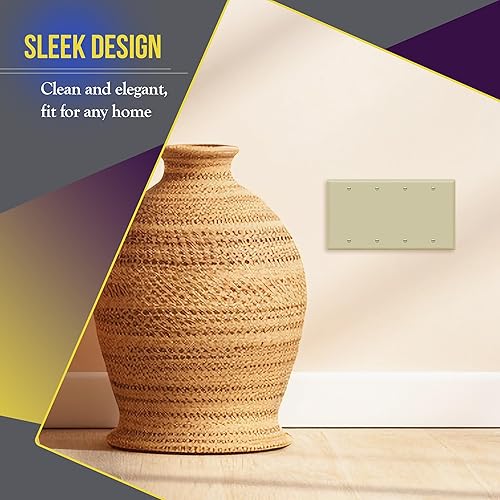 Miniatura 3 de Enerlites Blank Device Cover - Placa de pared, acabado brillante, tamaño 4 bandas, 4.50 x 8.19 pulgadas, policarbonato termoplástico irrompible,