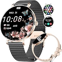 LIGE 2025 Women's Smartwatch, 1.43 Inch AMOLED Fitness Watch with 2 Straps, Calls, 100+ Sport Modes, Sleep Monitor, Menstrual Cycle, Waterproof IP68, for Android iOS