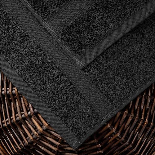 Vista 257 de SUPERIOR - Juego de toallas de algodón egipcio de 28.22 oz/m², incluye 2 toallas de baño, 2 toallas de mano, 2 toallas para la cara, artículos