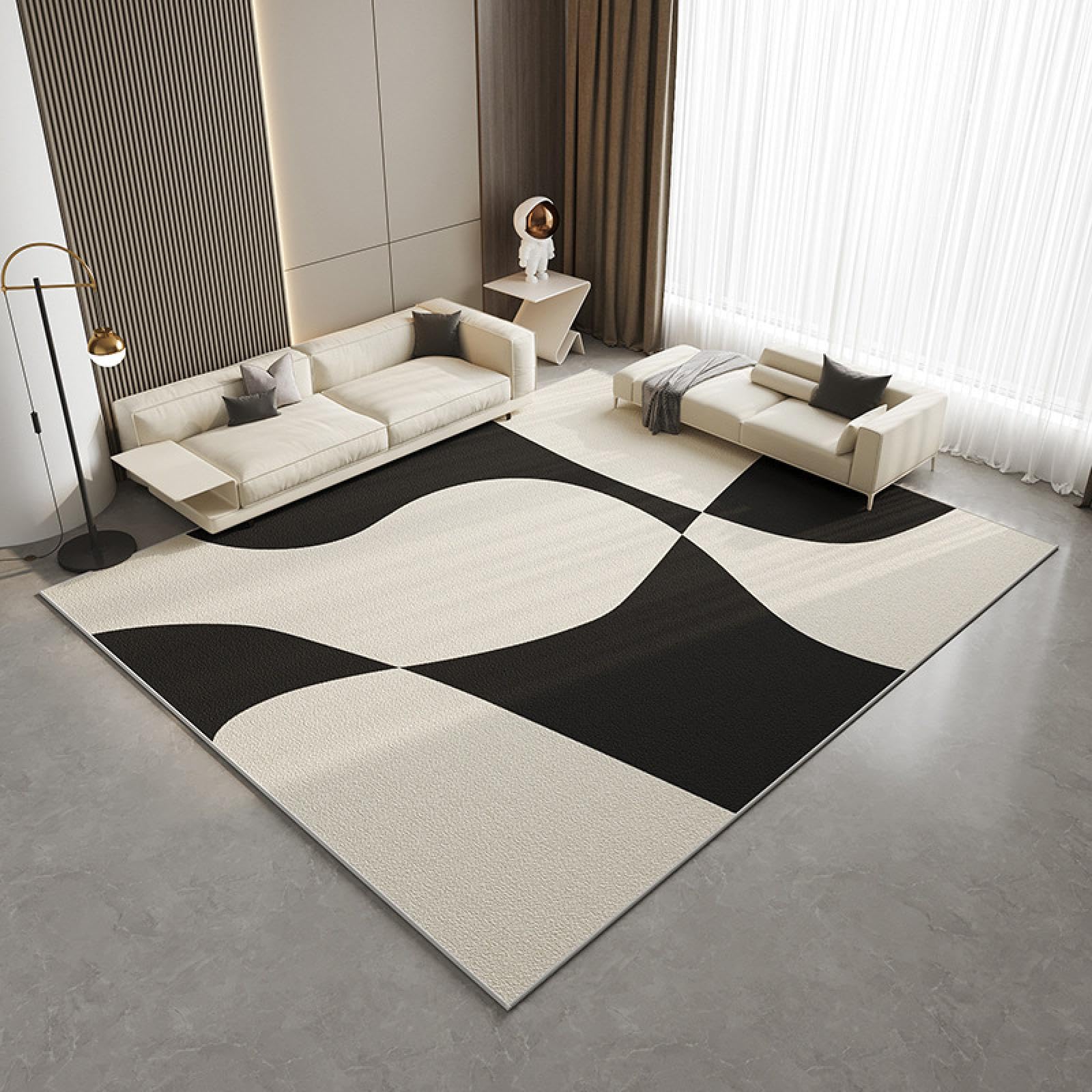 Tapis de sable haut de gamme chic en velours ras pour un intérieur luxueux