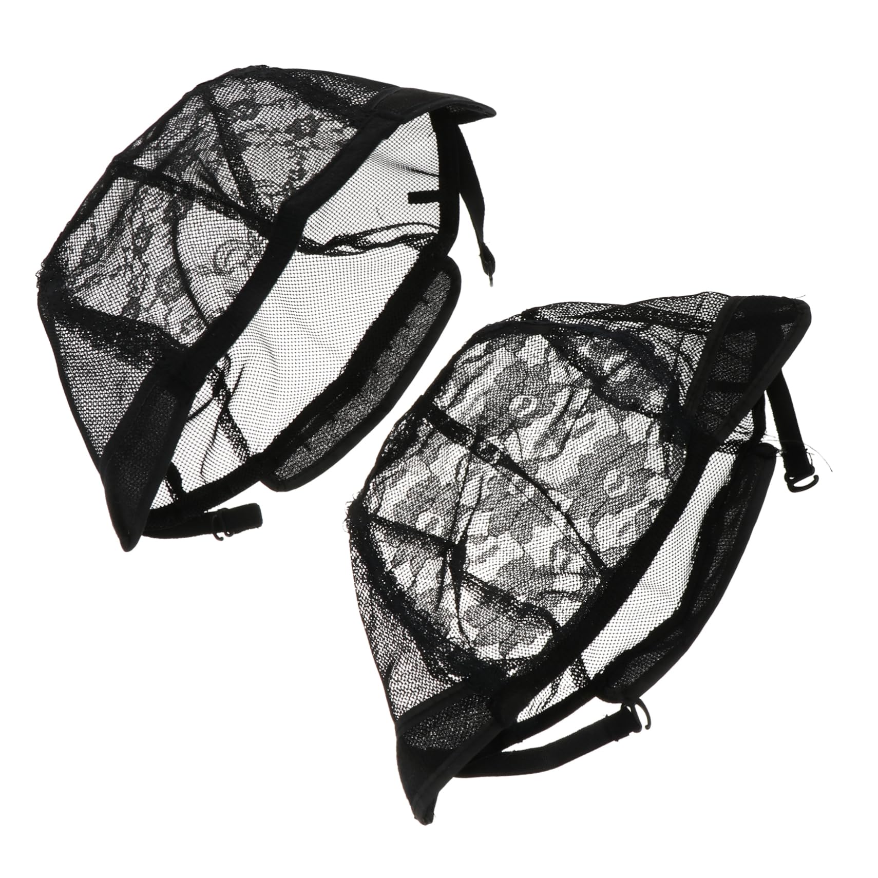 Beatifufu 4pcs u Shape Wig Hair Nets Mesh Cap for Wig Making Braiding Bonnet Elastic Lace Comfortable Breathable