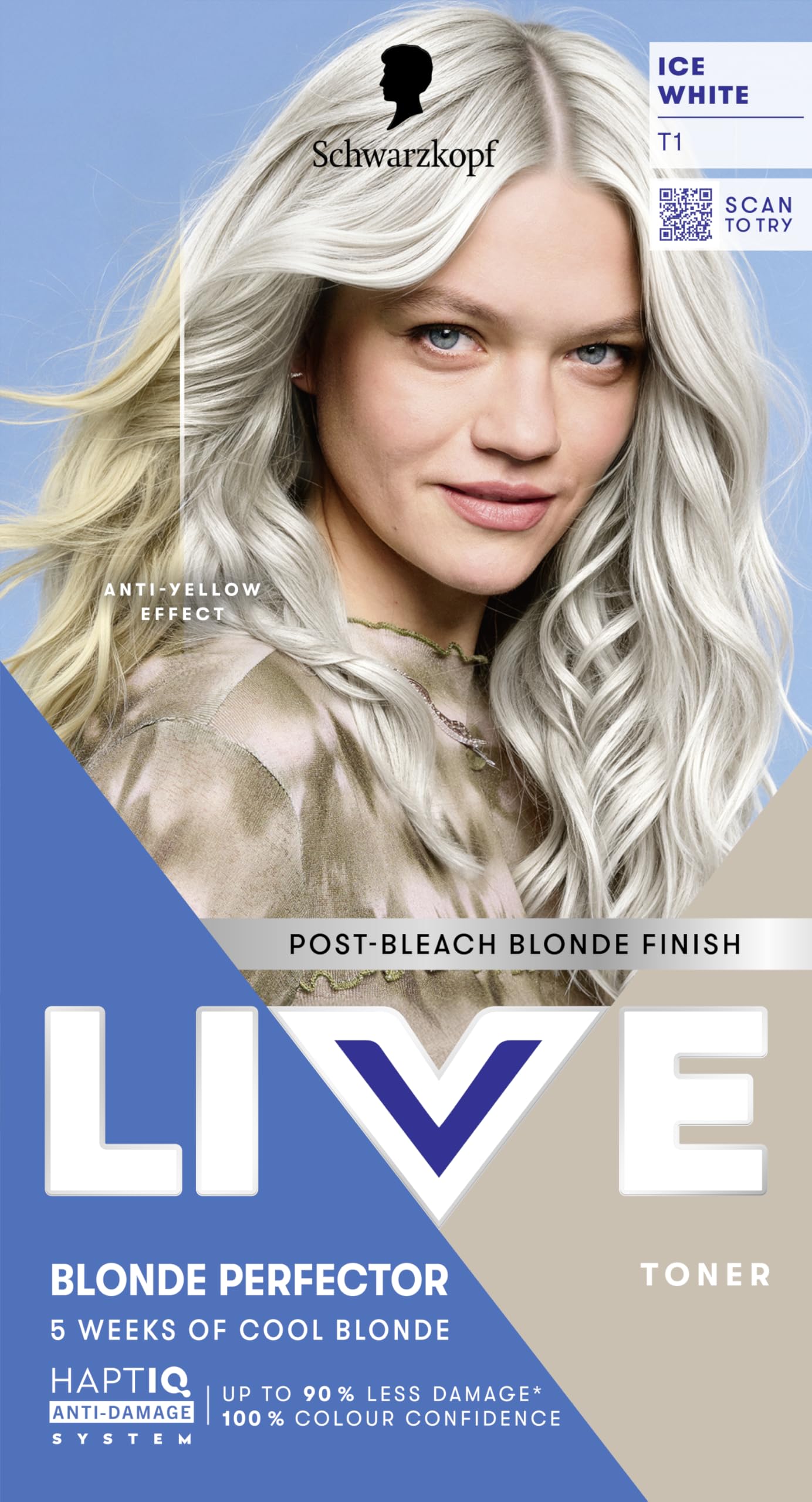 Schwarzkopf LIVE Post-Bleach Toner T1 Ice White