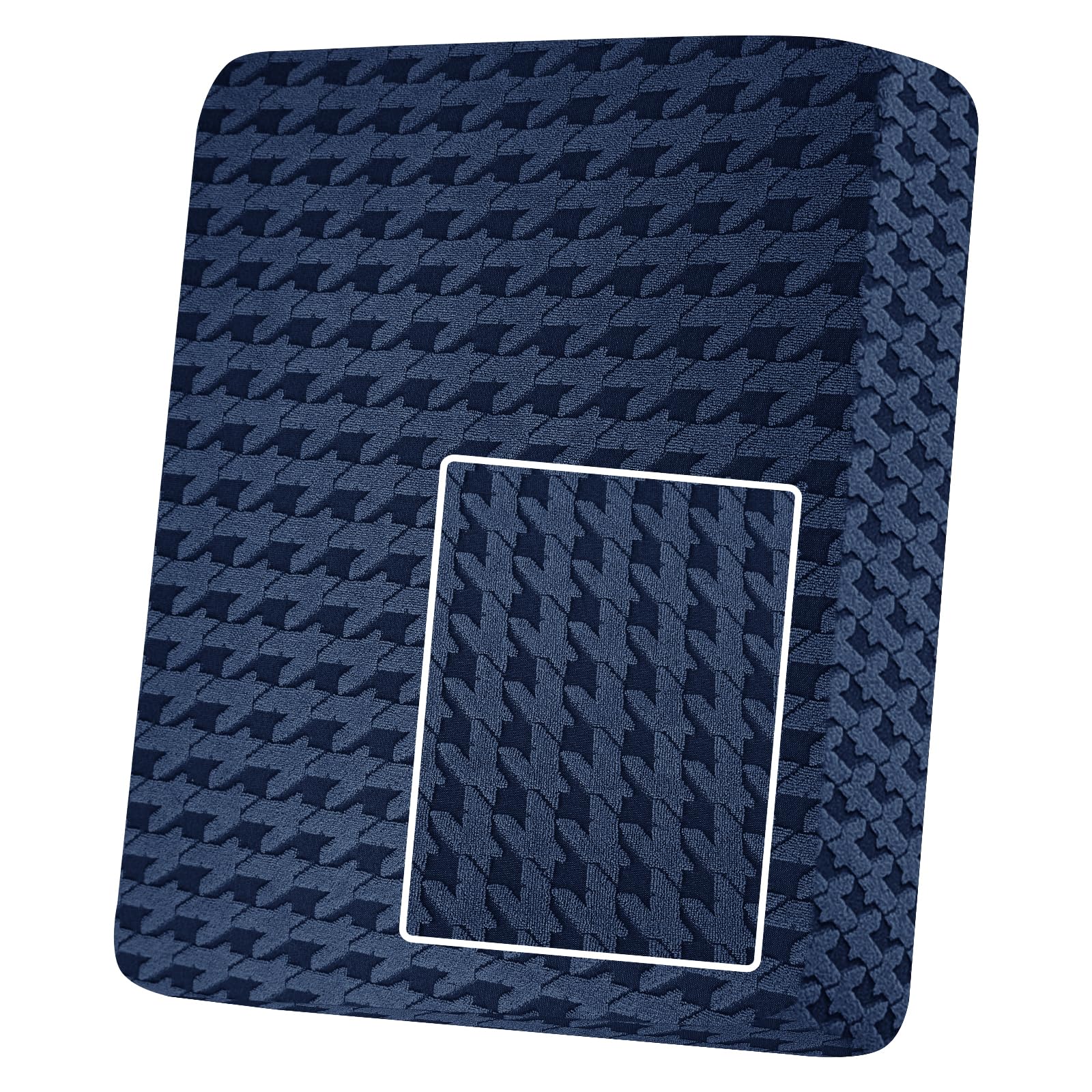 MAXIJIN Couch Seat Covers for Sectional Sofa, Stretch Sofa Seater Cover, Couch Seat Slipcover Protector Replacement for Individual Cushion with Elastic Bottom (Navy Blue, Large 1 Seater) — image 1