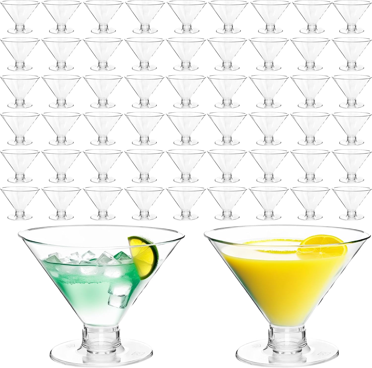 75 Pcs Mini Plastic Martini Glasses 5 oz Plastic Short Cocktail Glasses Reusable Small Martini Cups for Birthday Wedding Parties Wine Dessert Ice Cream Puddings