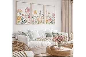 Vibrant Watercolor Wildflower Wall Art: Elevate Your Living Spaces with Nature's Hues