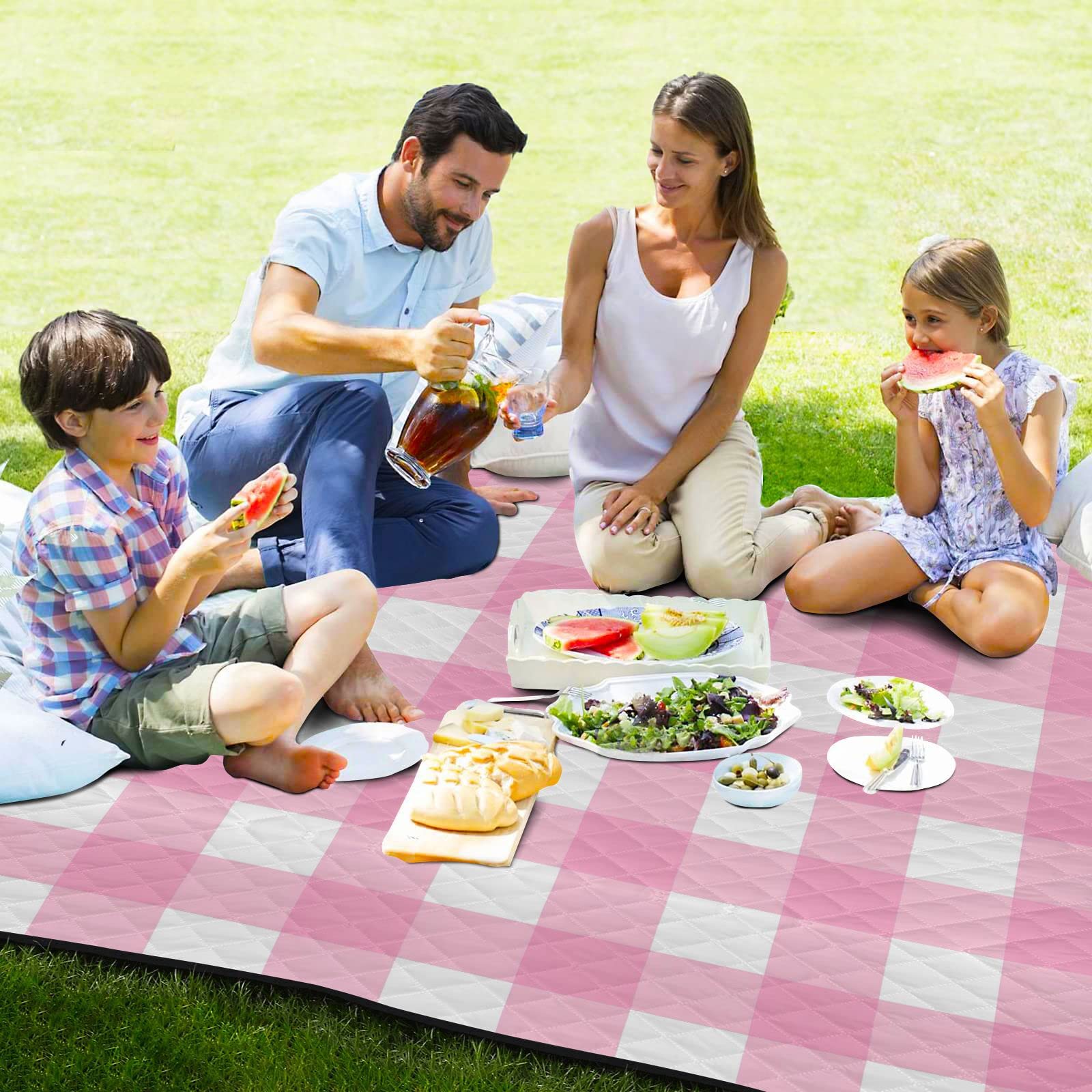Jessica Simpson Chinille Fringe Machine Washable Blue/Red 2 Ft. X 6 Ft. Medallion Runner Rug - View #5